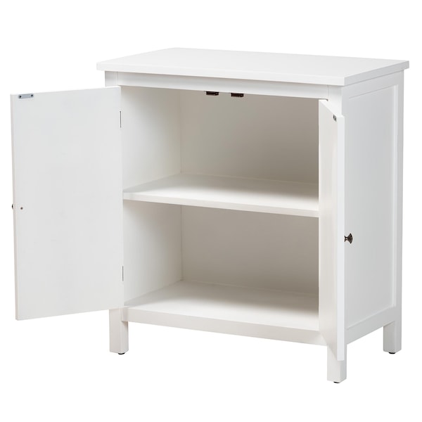 Baxton Studio Yelena Classic and Traditional White Finished Wood 2-Door Storage Cabinet - 236-13335-ZORO
