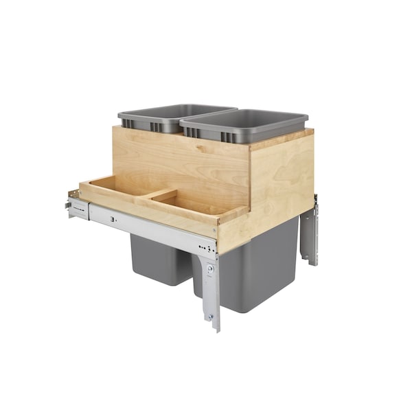 Rev-A-Shelf Maple Veneer, Light Brown, 21 in W, 21.75 in H, 22.5 in D, 22.5 in L, Light Brown - 4WCTM-2450BBSCDM-2