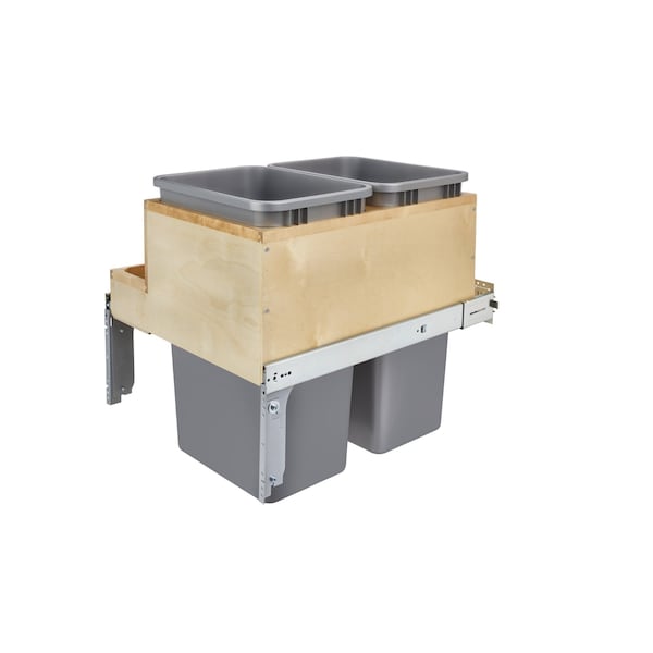 Rev-A-Shelf Maple Veneer, Light Brown, 21 in W, 21.75 in H, 22.5 in D, 22.5 in L, Light Brown - 4WCTM-2450BBSCDM-2