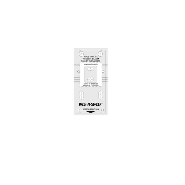 Rev-A-Shelf Polystyrene, White, 11 in W, 3.81 in H, 2.13 in D, 2.13 in L, White - 6572-11-11-52