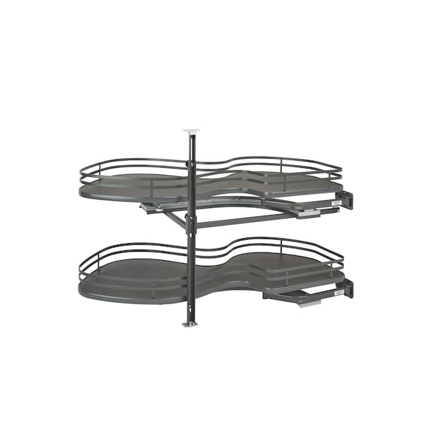 Rev-A-Shelf Steel, Orion Gray, 37.6 in W, 24.5 in H, 21.55 in D, 21.55 in L, Orion Gray - 5372-18-FOG-R