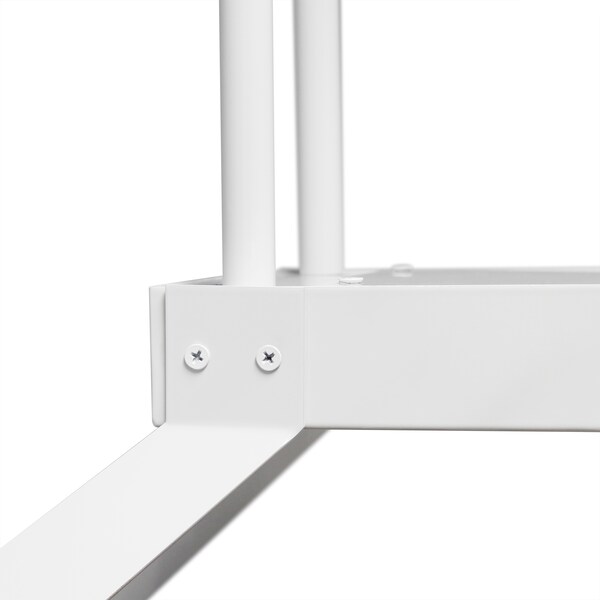 Elegant Designs 2 Light LED Overhead Wine Rack, White - WR1000-WHT