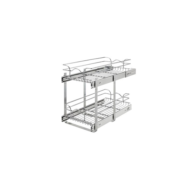 Rev-A-Shelf Steel, Silver, 11.75 in W, 19 in H, 22 in D, 22 in L, Silver - 5WB2-1222CR-1