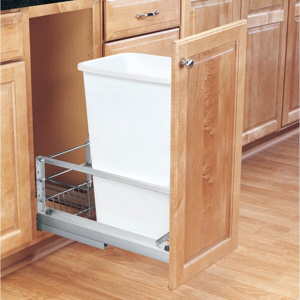 Rev-A-Shelf Aluminum, Silver, 10.75 in W, 23.13 in H, 21.94 in D, 21.94 in L, Silver - 5349-1550DM-1