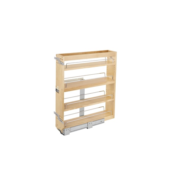 Rev-A-Shelf Maple Veneer, Light Brown, 6.25 in W, 25.6 in H, 21.75 in D, 21.75 in L, Light Brown - 449-BCSC-5C