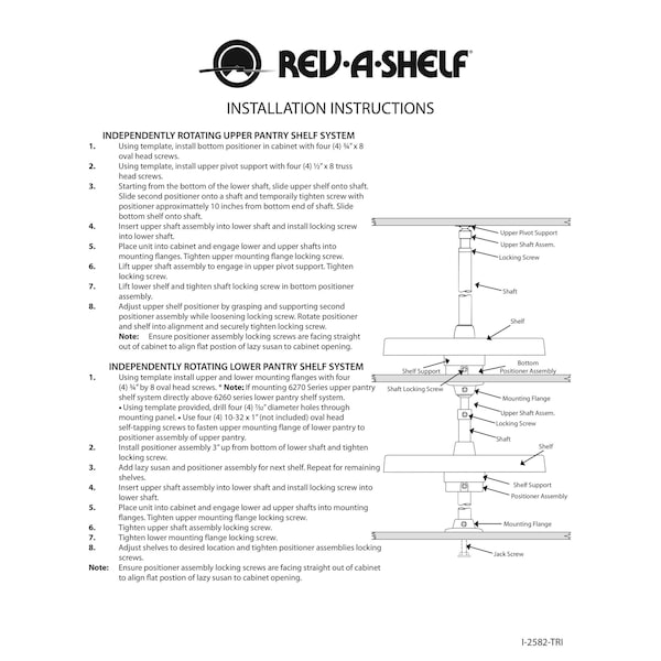 Rev-A-Shelf Polypropylene, White, 22 in W, 56 in H, 22 in D, 22 in L, White - 6265-22-11-52