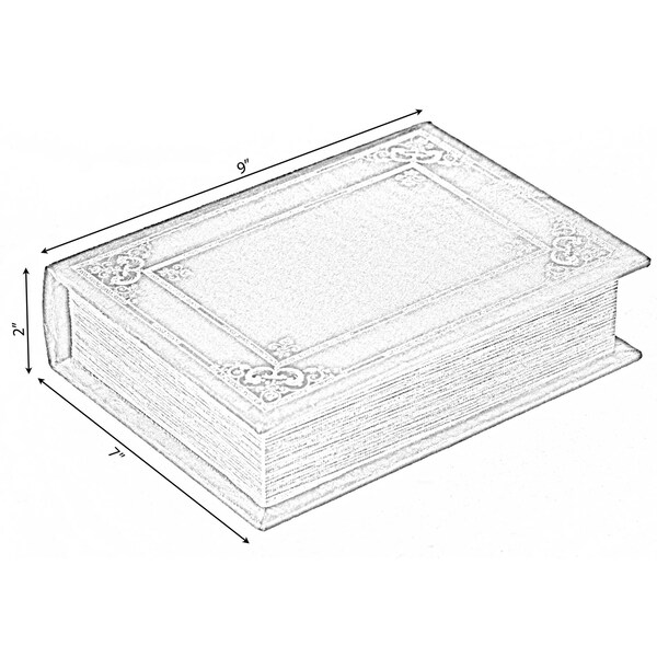 Vintiquewise Decorative Vintage Book Shaped Trinket Storage Box- Green - QI003691.G