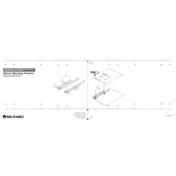 Rev-A-Shelf Steel, Silver, 14.5 in W, 5.3 in H, 21.9 in D, 21.74 in L, Silver - 5730-15CR