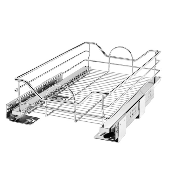 Rev-A-Shelf Steel, Silver, 14.5 in W, 5.3 in H, 21.9 in D, 21.74 in L, Silver - 5730-15CR
