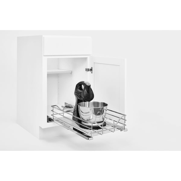 Rev-A-Shelf Steel, Silver, 14.5 in W, 5.3 in H, 21.9 in D, 21.74 in L, Silver - 5730-15CR