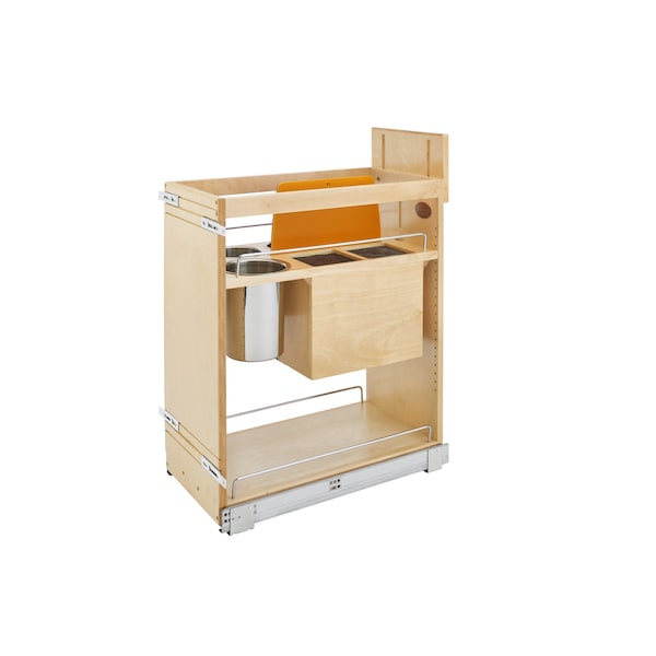 Rev-A-Shelf Maple Wood; Steel; Plastic, Natural Maple, 11.75 in W, 25.5 in H, 21.63 in D - 448KB-BCSC-11C