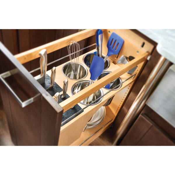 Rev-A-Shelf Maple Wood; Steel; Plastic, Natural Maple, 11.75 in W, 25.5 in H, 21.63 in D - 448KB-BCSC-11C