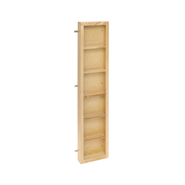 Rev-A-Shelf Maple Veneer, Light Brown, 12 in W, 57 in H, 4 in L, Light Brown - 4WDP18-57