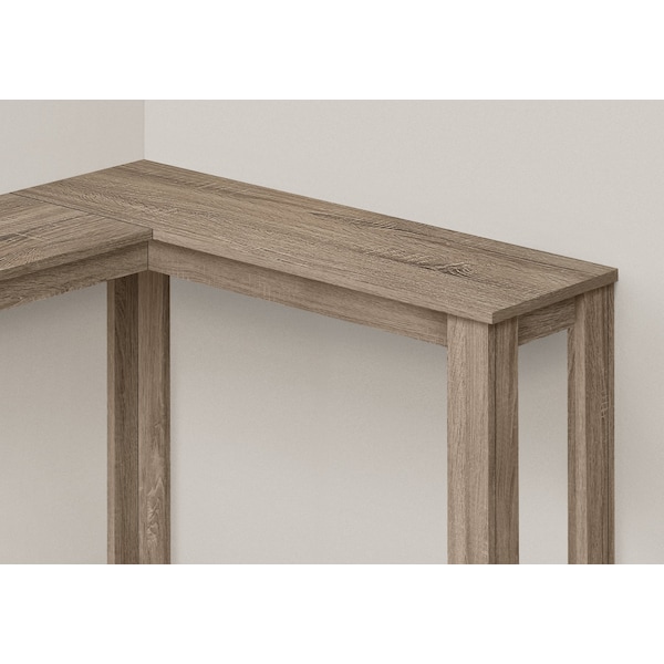 Monarch Specialties Accent Table, Console, Entryway, Narrow, Corner, Living Room, Bedroom, Brown Laminate, Contemporary - I 3659