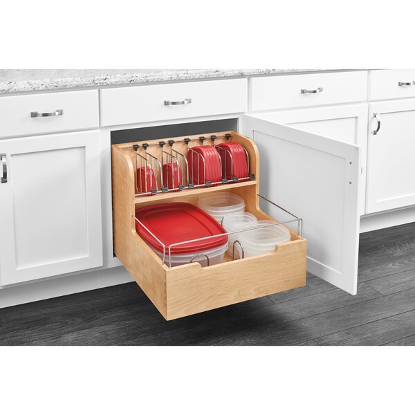 Rev-A-Shelf Maple Wood; Steel, Natural Maple, 20.5 in W, 18.88 in H, 21.25 in D - 4FSCO-24SC-1