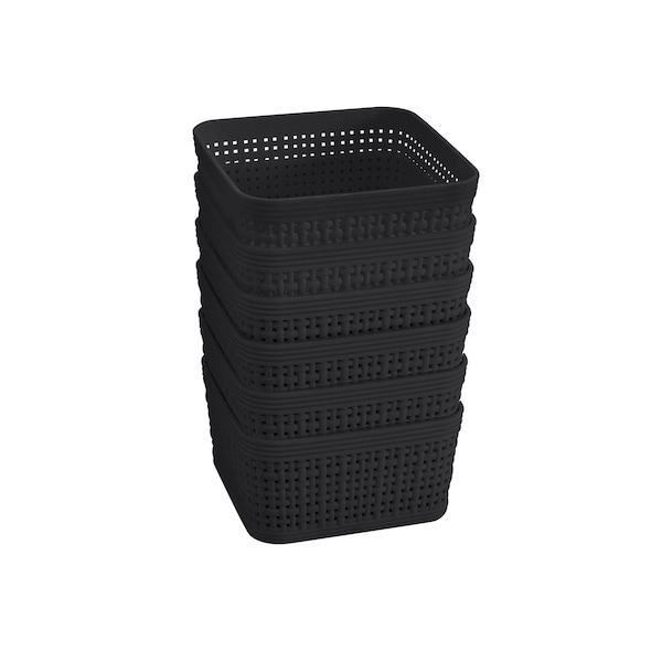 Simplify Plastic, Black, 4.72 in W, 4.72 in D, 4.72 in L - 30006-BLACK