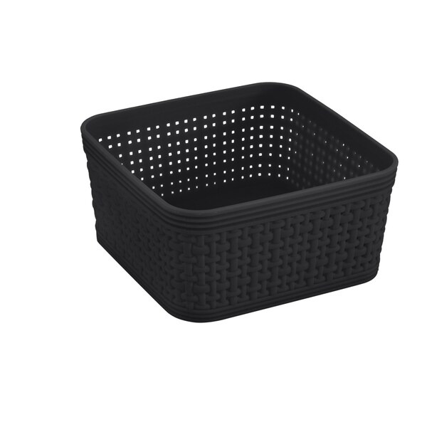 Simplify Plastic, Black, 4.72 in W, 4.72 in D, 4.72 in L - 30006-BLACK