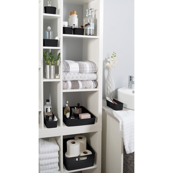Simplify Plastic, Black, 4.72 in W, 4.72 in D, 4.72 in L - 30006-BLACK
