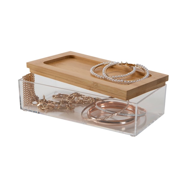 Simplify Plastic, Super Clear, 3.74 in W, 7.48 in D, 7.48 in L - 23318