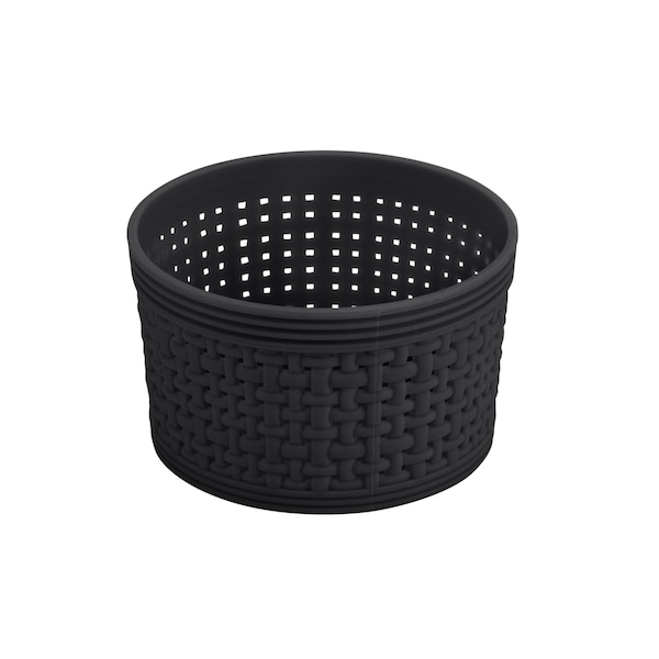 Simplify Plastic, Black, 11.42 in W, 13.78 in D, 13.78 in L - 30001-BLACK