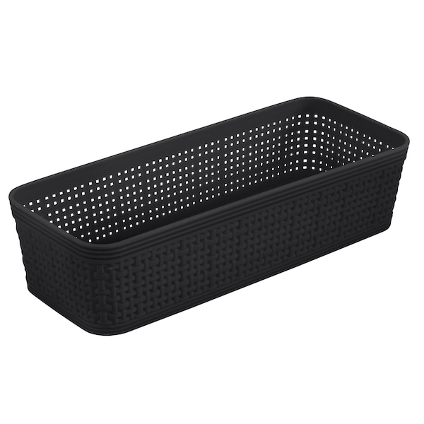 Simplify Plastic, Black, 11.42 in W, 13.78 in D, 13.78 in L - 30001-BLACK