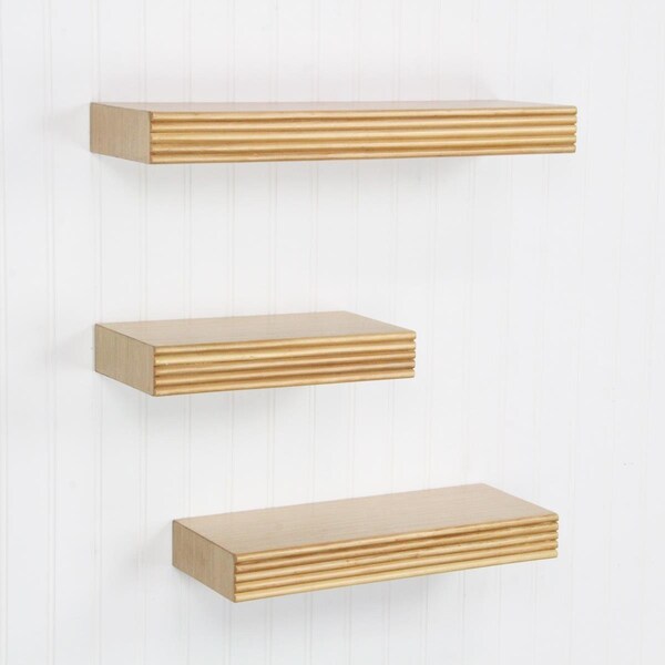 Cheungs Corrabel Ridged Floating Accent Shelves - Set of 3 - 5952-3