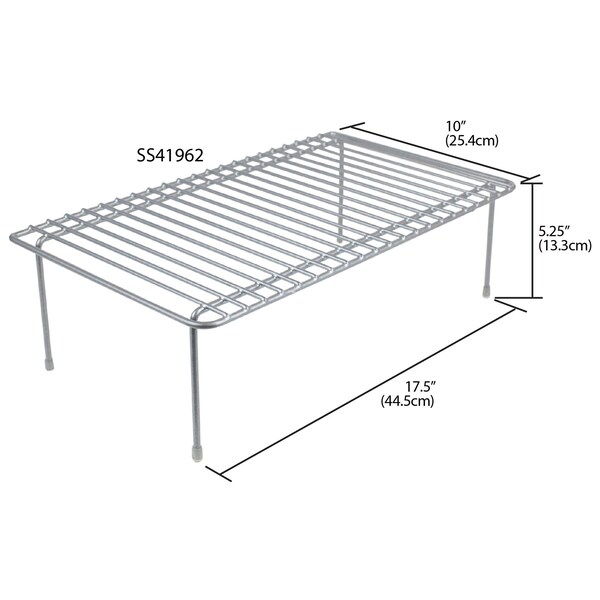 Home Basics Vinyl Coated Steel, Silver, 9.94 in W, 5 in H, 17.25 in L - ZOR96168
