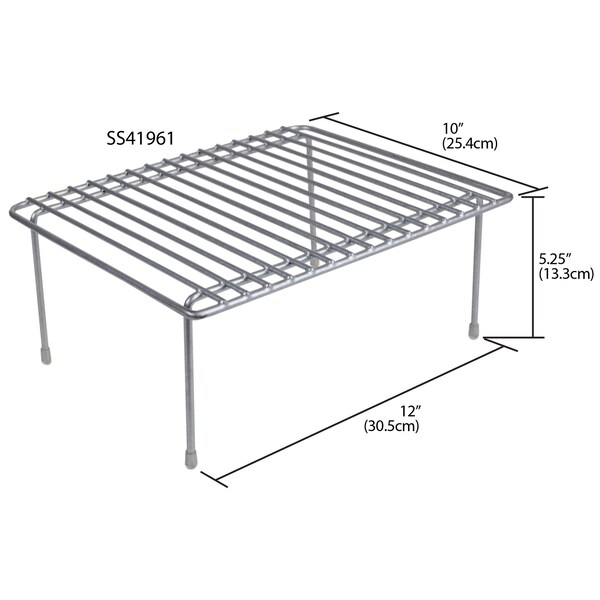 Home Basics Vinyl Coated Steel, Silver, 10 in W, 5.34 in H, 12.25 in L - ZOR96167