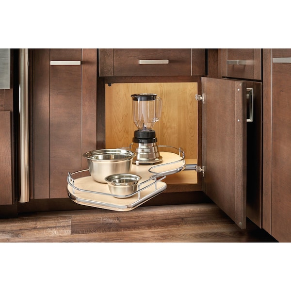Rev-A-Shelf Steel, Natural, 37.6 in W, 6.5 in H, 21.56 in D, 21.55 in L, Light Brown - 5371-18-MP-R