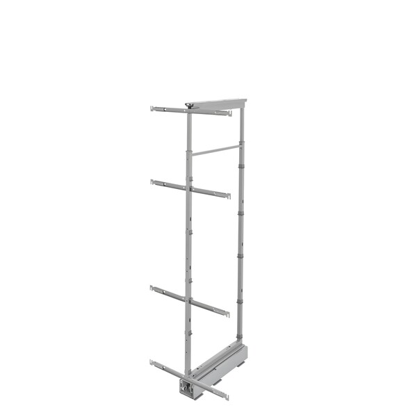 Rev-A-Shelf Steel, Chrome, 14.25 in W, 58.25 in H, 21.69 in D - 5758-14-CR-1