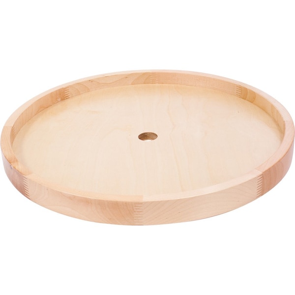 Hardware Resources 24" Round Wood Lazy Susan Individual Shelf with Hole - LSR24