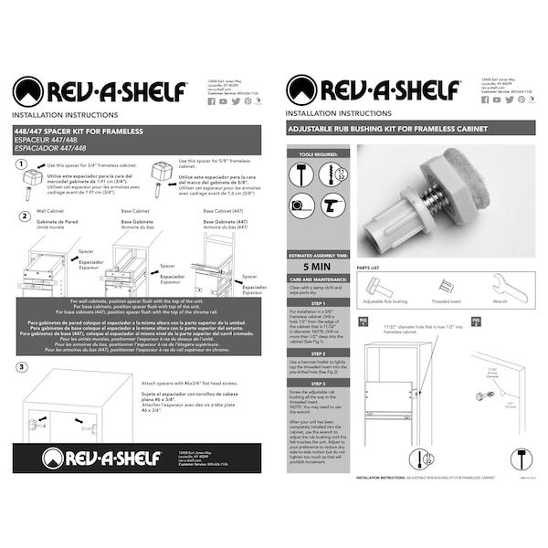 Rev-A-Shelf Steel, Orion Gray, 10.25 in W, 24.25 in H, 21.69 in D, 21.69 in L, Orion Gray - 5322-BCSC-9-FOG