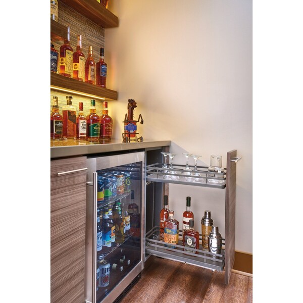 Rev-A-Shelf Steel, Orion Gray, 10.25 in W, 24.25 in H, 21.69 in D, 21.69 in L, Orion Gray - 5322-BCSC-9-FOG