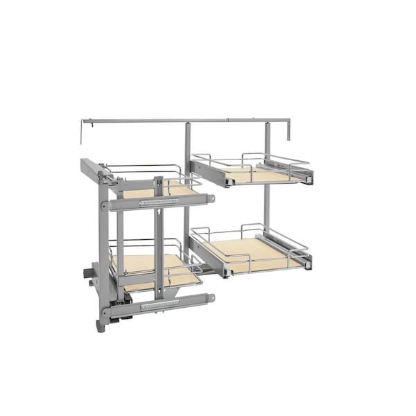 Rev-A-Shelf Steel, Light Brown, 33.86 in W, 26.22 in H, 19.52 in L, Light Brown - 599-18-LMP