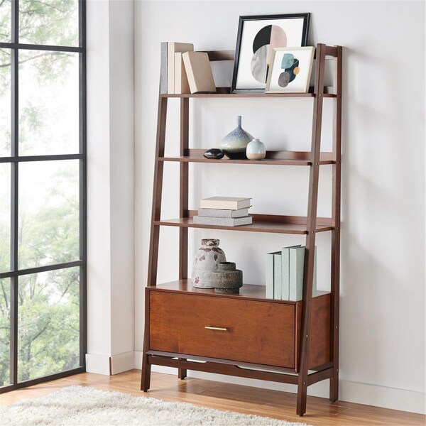 Kd Americana Landon Large Etagere, Mahogany - KD3595795