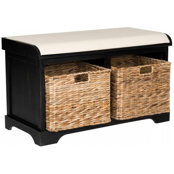 Safavieh Freddy Storage Bench- Distressed Black - 19.9 x 16.1 x 33.5 in. - AMH5736B