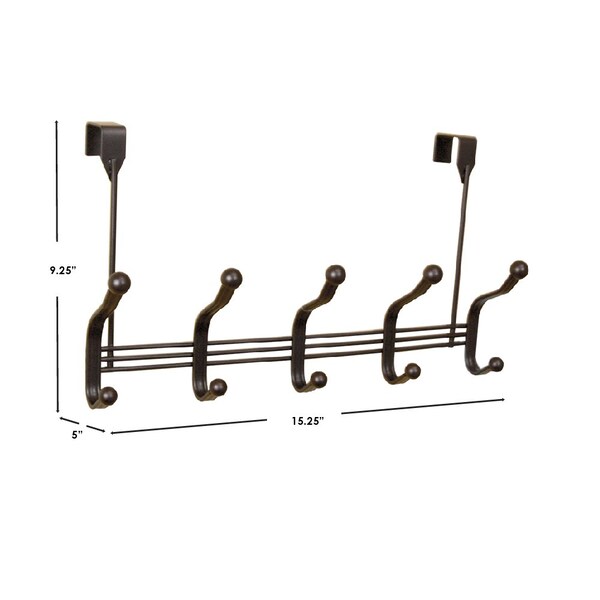 Home Basics Steel, Bronze, 4.9 in W, 9.25 in H, 15.25 in L - ZOR96198