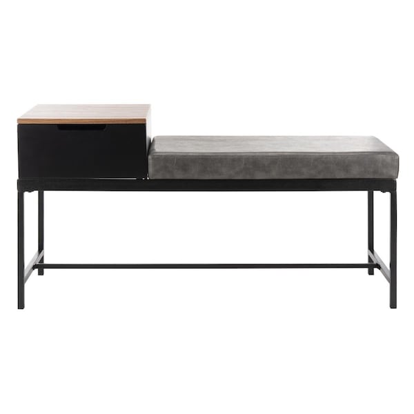 Safavieh Maruka Bench with Storage; Brown & Grey - 24 x 47.3 x 16 in. - BCH6401A