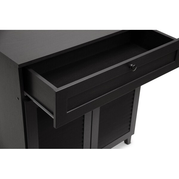 Baxton Studio Calvin Espresso Shoe-Storage Cabinet - 105-5305