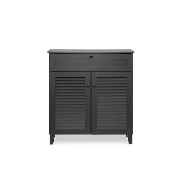 Baxton Studio Calvin Espresso Shoe-Storage Cabinet - 105-5305