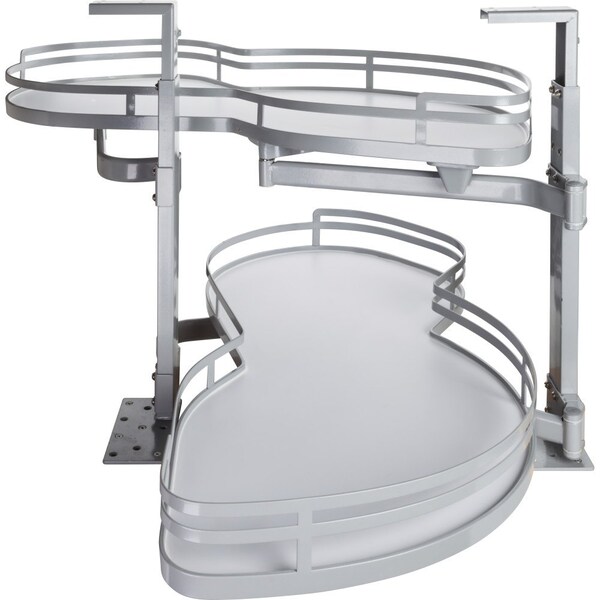 Hardware Resources 15" Grey and White Blind Corner Swingout for Openings on the Right of the Blind - BCSO215GWH-RH