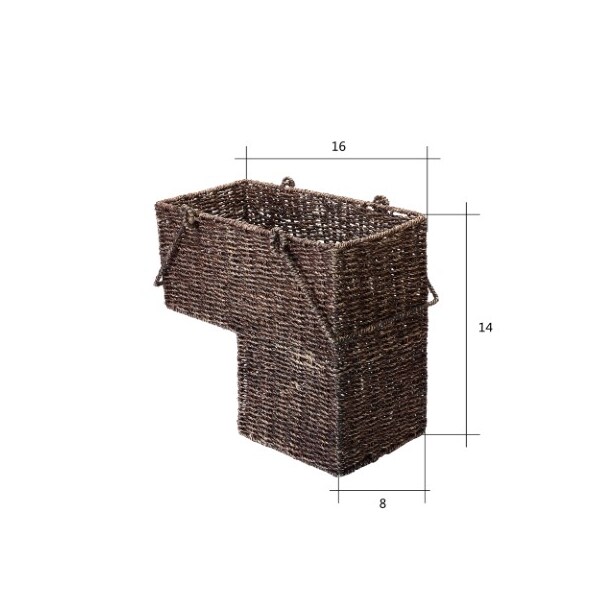 Hastings Home Storage Basket, Brown, 16 in L x 8 in W x 14 in H - 786076YPJ