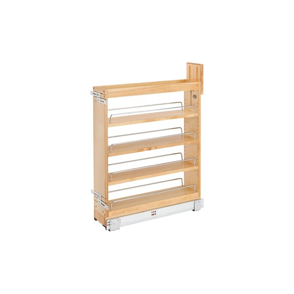 Rev-A-Shelf Maple Wood; Steel, Natural Maple, 6 in W, 25.5 in H, 21.63 in D - 448-BCSC-5C