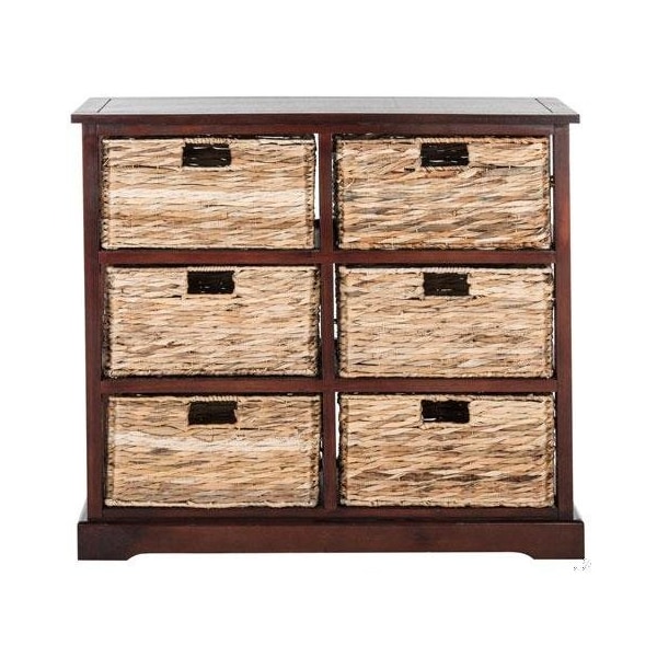 Safavieh Keenan 6 Basket Storage Chest- Cherry - 29.5 x 13.4 x 32.1 in. - AMH5740C