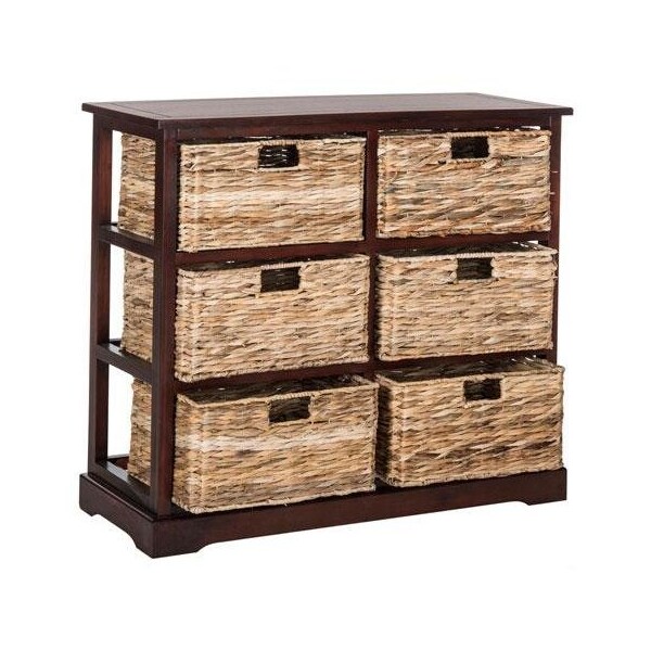 Safavieh Keenan 6 Basket Storage Chest- Cherry - 29.5 x 13.4 x 32.1 in. - AMH5740C