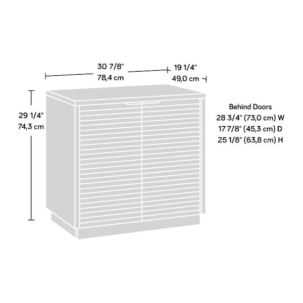 Sauder Englewood Utility Stand/library Base Spm , Top, strong and lightweight 1 in. panel construction - 426909