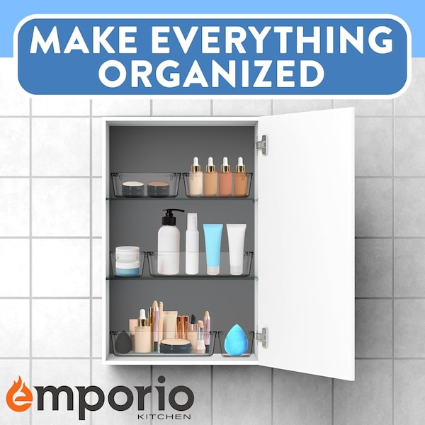 Emporio Kitchen Drawer Organizer Set Includes 1-piece 9x6 bins, 2-piece 9x3 bins, 6-piece 6x3 Bins 6-piece 3x3 Bins - EMPORGN15