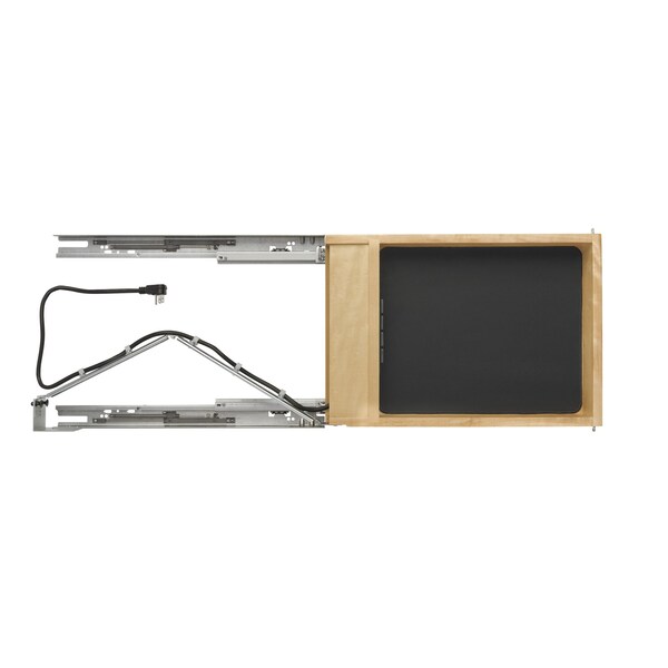 Rev-A-Shelf Drawer Replacement, Maple Veneer, Light Brown, 15 in W, 4.32 in H, 22.75 in D, 22.75 in L - 4WCDB-18HSC-1