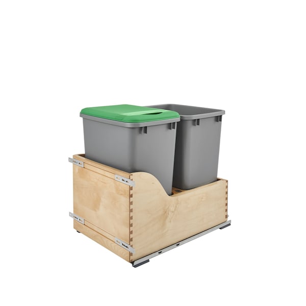 Rev-A-Shelf Maple Wood; Steel; Plastic, Natural Maple, 15 in W, 20.38 in H, 21.67 in D - 4WCSC-1835DM-2