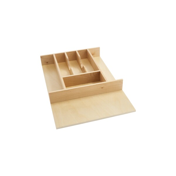 Rev-A-Shelf Drawer Insert, Maple Wood, Natural Maple, 14.63 in W, 2.88 in H, 22 in D - 4WCT-1